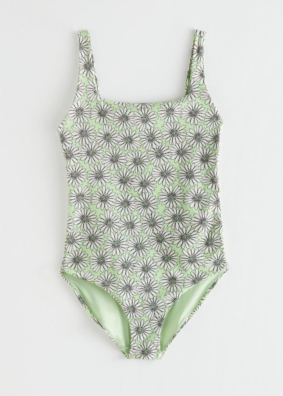 & Other Stories Square Neck Floral One Piece Swimsuit